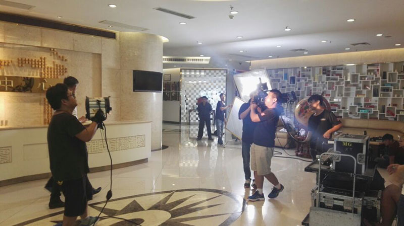 貴聯公司的展廳進行詳細拍攝全部過程