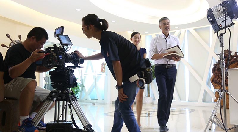 演員的拍攝畫面，幕后的鏡頭，